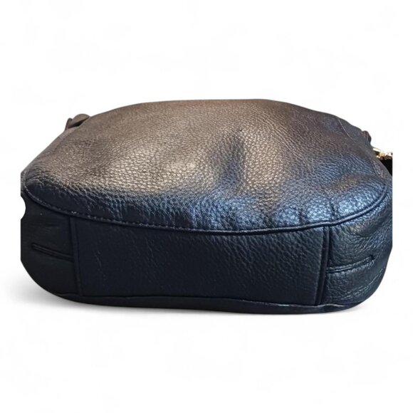 Michael Kors Convertible Black Pebbled Leather Tote / Crossbody Bag/ Gold Chain - Picture 5 of 10